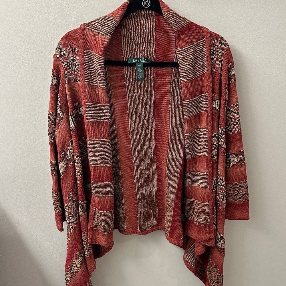Lauren Ralph Lauren Aztec Blanket Cardigan Size Small/Medium